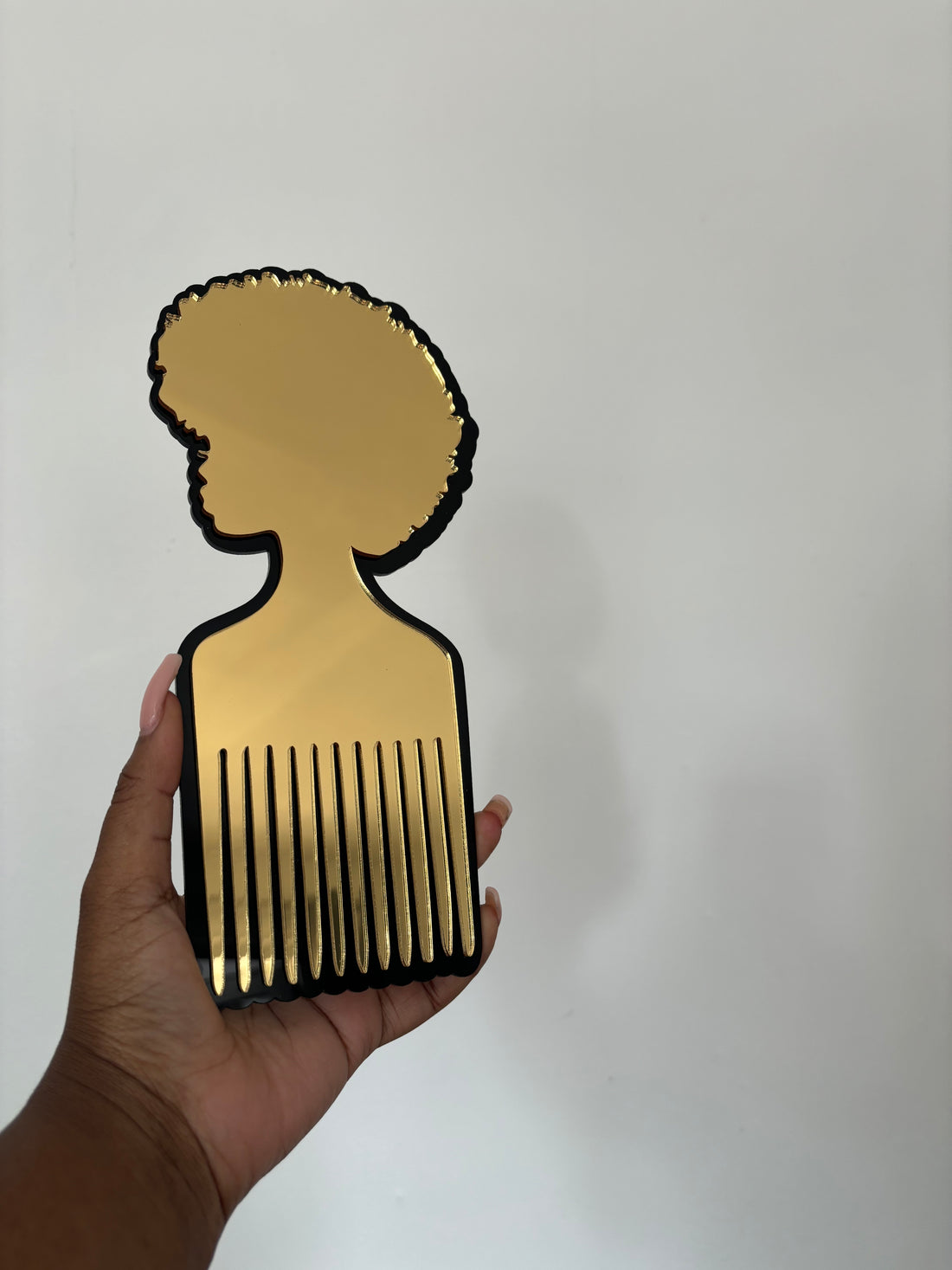 Handmade Afro Comb Mirror| Wall Décor | Customizable Wall Décor | Acrylic Art
