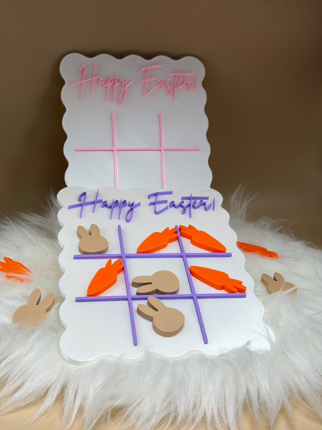 Easter Bunny & Carrot Tic Tac Toe Game | 3D Printed Kids Activity