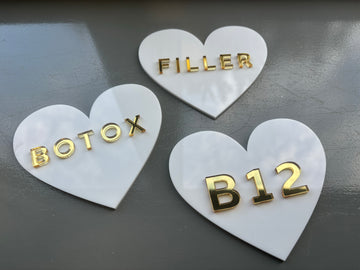 Heart Shape Wall Signs – Acrylic Wall Décor (Set of 3 or Individual)