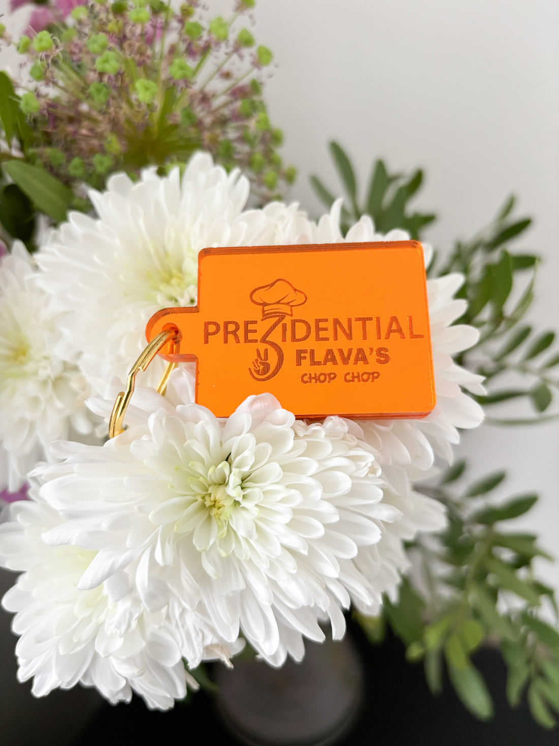 LOGO ENGRAVED DOUBLE SIDED MIRROR | QR KEYRING