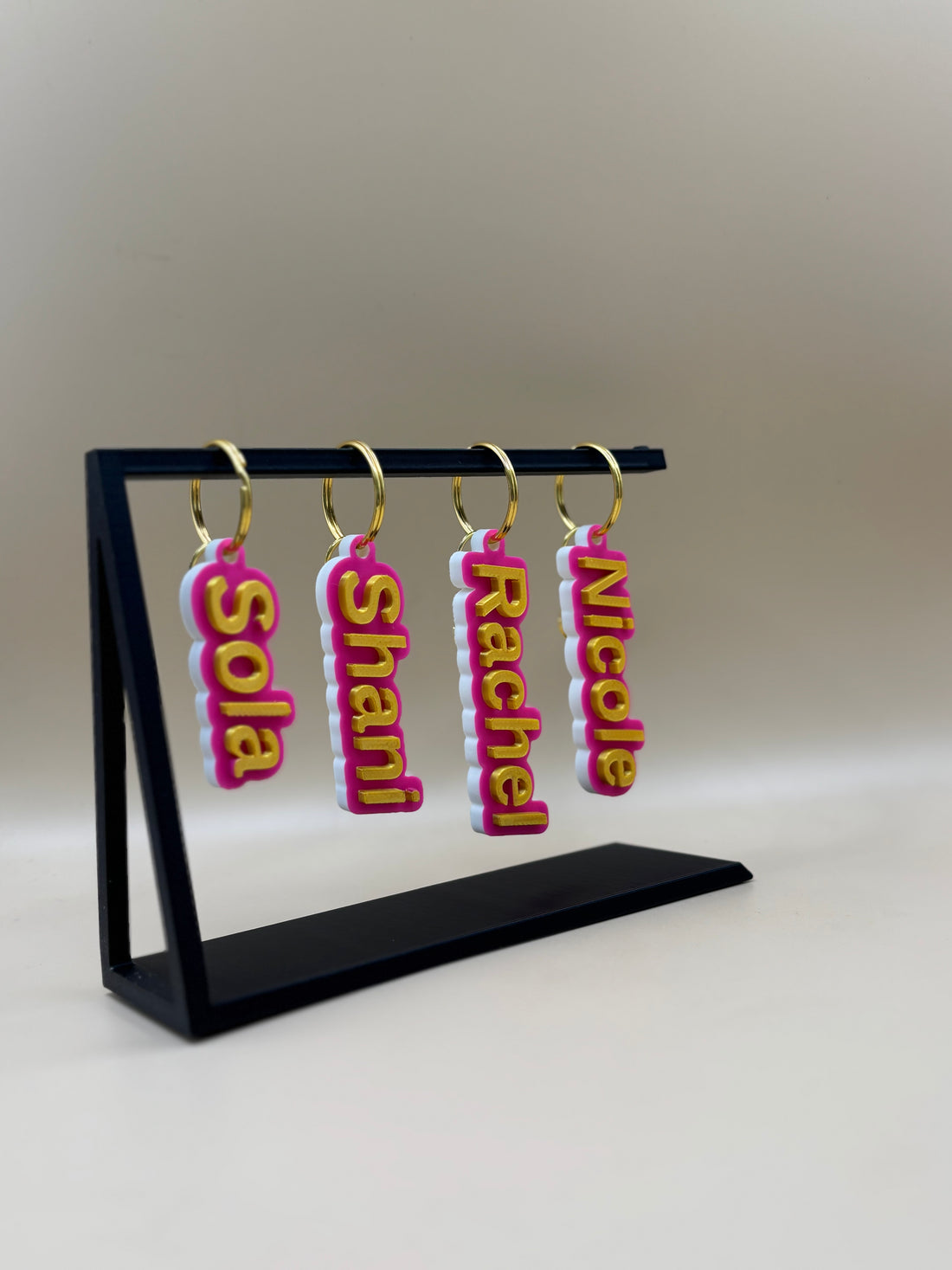 Custom 3D Printed Name Keychain