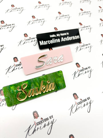 Custom 3D Acrylic Name Badge