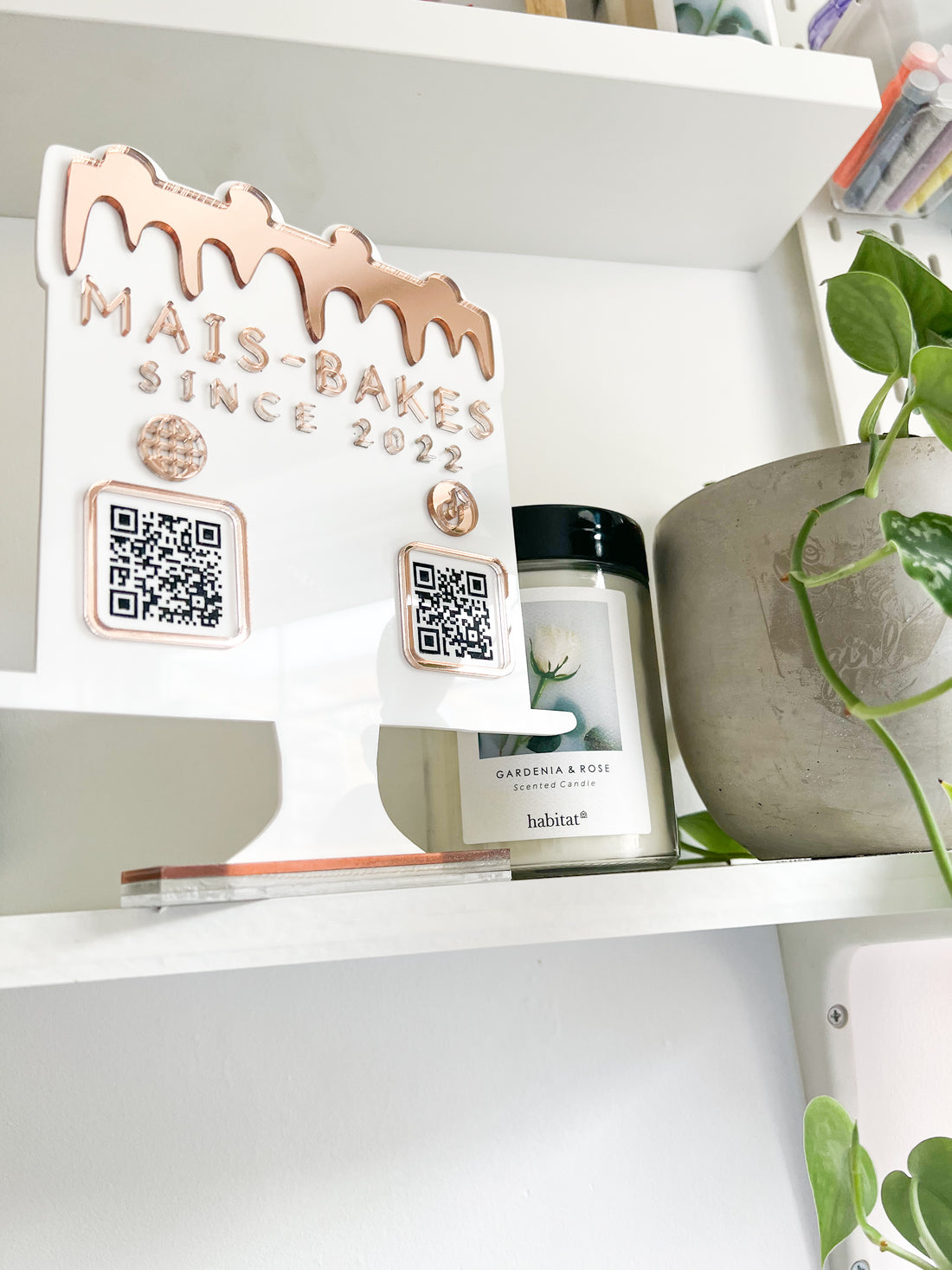 Cake Drip Connect With Us Signage