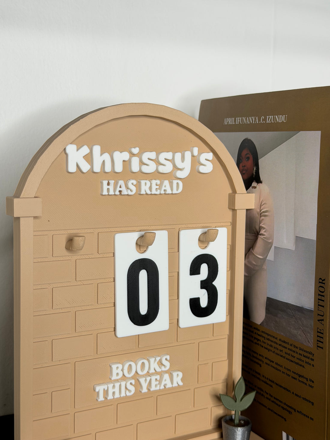 Personalized Book Counter | 3D Printed Reading Tracker