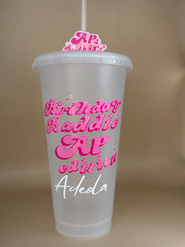 ✨ Ultimate Event Bundle ✨ Personalised Cold Cup + Matching Straw Topper