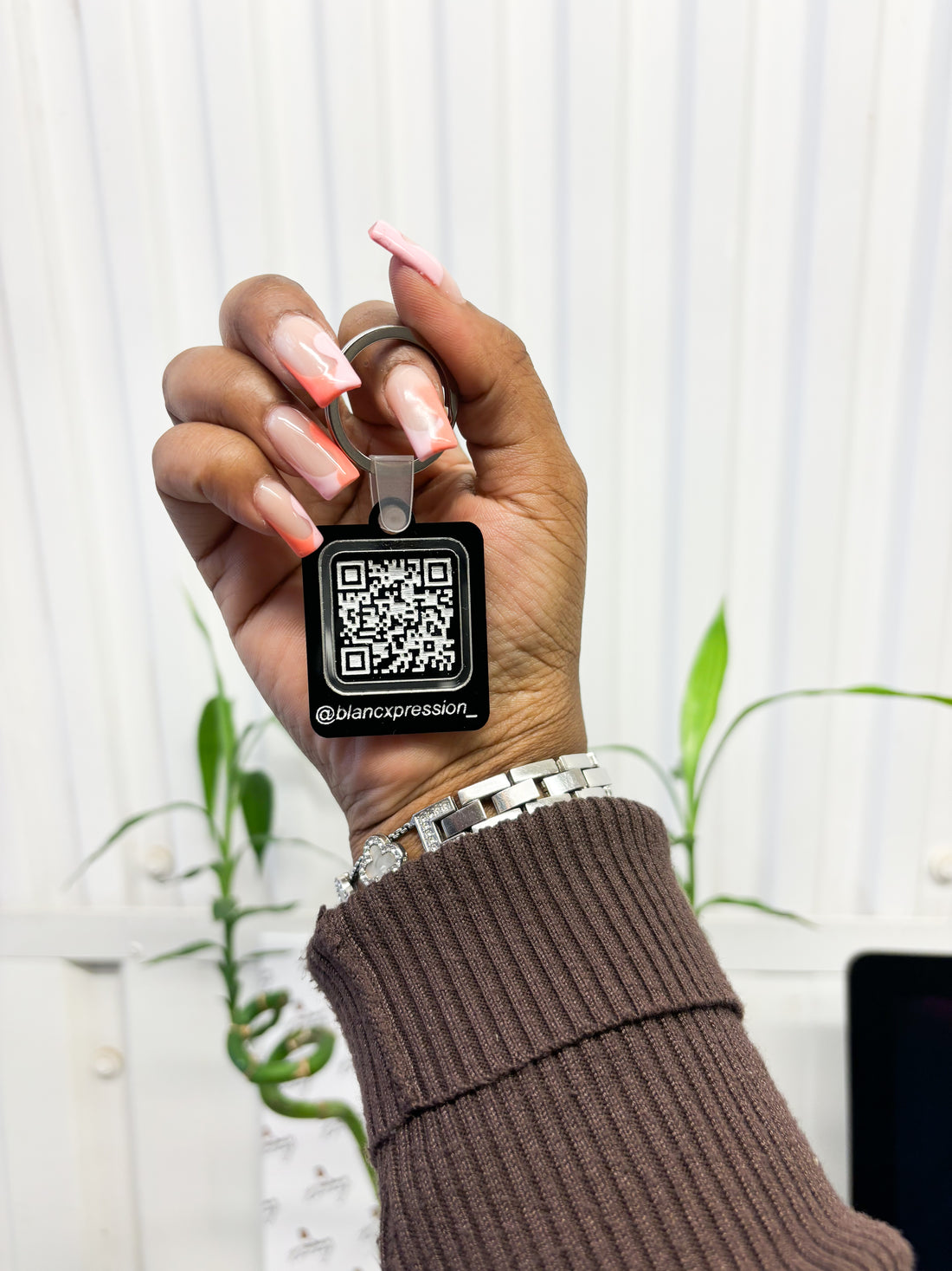 Scannable QR Code Keychain