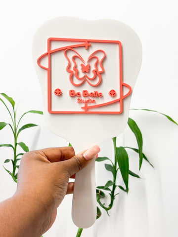 Custom Tooth Shaped HandHeld Mirror