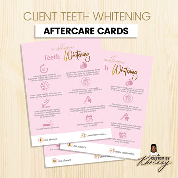 TEETH WHITENING AFTERCARE CARDS
