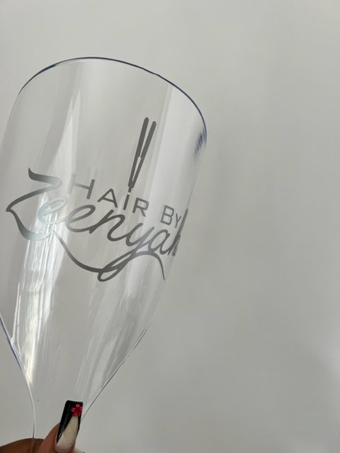 Customised Hairdresser Hair Spray Face Shield