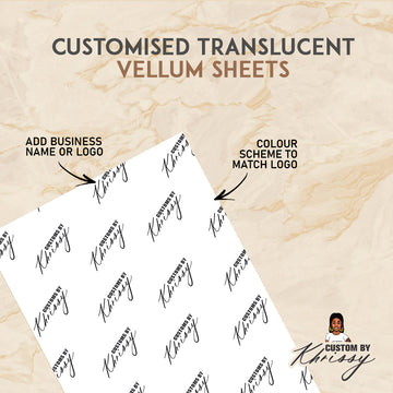 Customised vellum packaging sheets - A4/A3